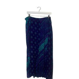C.M. Shapes Purple & Blue Vintage Dress Size XL